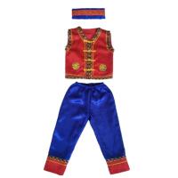 儿童少数民族舞蹈服装男女苗族演出服瑶族黎彝族葫芦丝土家族衣服 男款 100