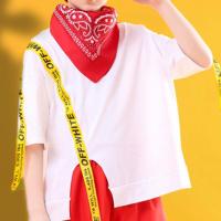 六一儿童爵士舞服表演服装女嘻哈街舞套装男童小学生啦啦队演出服 单件上衣 100