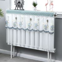 暖气罩暖气片护罩暖气片防尘罩暖气盖布家用新款暖气罩子套子全包 吉象蓝灰 长40厘米高约60厘米