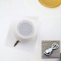 手机外放直插音响扩音器喇叭迷你电脑平板MP3导航通用户外小音箱 乳白色 产品+【充电线】