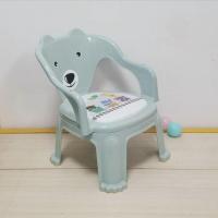 宝宝餐椅儿童叫叫椅婴儿靠背椅吃饭桌塑料学坐椅幼儿小板凳餐椅 马卡蓝+无盘+礼品