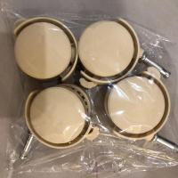 Baone贝能儿童餐椅H580原装轮子咕噜万向轮带刹车aag餐椅 白色2个轮子