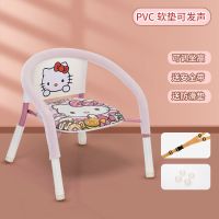 儿童餐椅叫叫椅带餐盘宝宝吃饭桌儿童椅子餐桌靠背宝宝小凳子 （高度升降款）新款粉色KT猫 不带餐盘