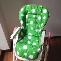 Aing爱音儿童餐椅坐垫座套c002s婴儿椅安全带宝宝餐椅配件 深绿色牛津布坐垫