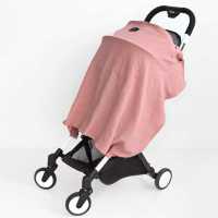 2018新款婴儿车防紫外线防风遮阳布四季通用母婴宝宝推车配件盖毯 粉色