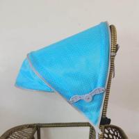 婴儿推车遮阳防晒蓬通用加长宝宝藤椅小推车阳伞防紫外线遮阳神器 透明款+蓝小点+无赠品