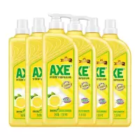 AXE斧头牌洗洁精柠檬1180g*6大桶家庭装洗碗果蔬大桶洗涤灵批发 经典柠檬6大桶