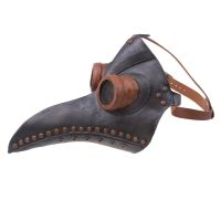 万圣节哥特鸟嘴面具瘟疫医生cos装扮舞会用品瘟疫医生乌鸦嘴头套 灰金 乳胶