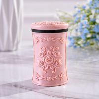 牙签盒创意家用牙签筒个性可爱高档客厅欧式旋转式牙签罐时尚复古 北欧粉