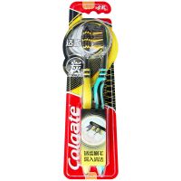 高露洁牙刷软毛中毛成人学生批发家用家庭装实惠儿童情侣高档高端 [2支装]适齿炭牙刷