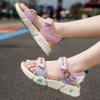 阿童木2021新款儿童凉鞋女孩子中大童防滑软底女童凉鞋小学生公主 K607米粉色 26 内长16.5CM