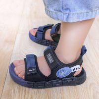 儿童凉鞋2021夏季新款男童沙滩鞋帅气软底防滑中大童学生时尚百搭 蓝色 按内长拍 26 码内长16.1厘米