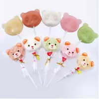 卡通人物棒棒糖新奇可爱创意儿童水果味糖果多规格批发 10支 散装 小熊棒棒糖