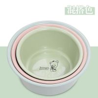 加厚塑料脸盆大中小三件套装家用洗脸盆洗菜洗脚盆婴儿洗衣盆宿舍 混搭装 1个小号装