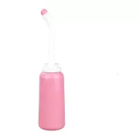 便携式洗屁屁神器会阴冲洗器私处清洗器婴儿冲洗器妇科冲洗妇洗器 粉色(双头芯+收纳袋)耐温70度 耐高温100度消毒