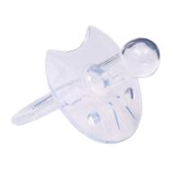 宝宝全硅胶安抚奶嘴超软婴儿0-6-18个月新生儿安慰奶嘴安睡型奶嘴 透明款圆头+收纳盒