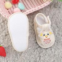[买两双送袜5双]春秋夏季软底婴儿学步鞋子0-1岁男女宝宝凉鞋子 活动款布底凉鞋萌萌兔黄色 13码(内长11.5厘米6-