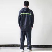 雨衣电动车摩托车男女成人加厚防水雨衣雨裤套装分体骑车防暴雨 单上衣[随机]男女通用 M[身高155]
