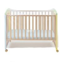 婴儿床防蚊罩蒙古包帐篷儿童床蚊帐全罩式通用摇篮床加密可折叠夏 小号白色