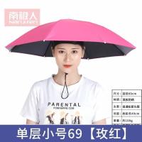 南极人头戴雨伞雨伞帽子女夏防晒伞帽晴雨头戴帽伞防雨防晒防风遮 儿童款