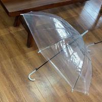 雨伞晴雨两用结实耐用伞透明雨伞ins雨伞自动直柄雨伞女生高颜值 无图（透明）