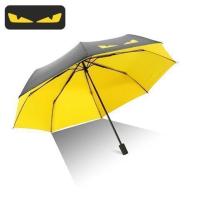 小恶魔雨伞折叠全自动黑胶晴雨两用防晒伞防紫外线遮阳伞男女学生 小恶魔伞-手动黄色