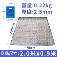 防潮垫加厚户外便携防水草地野餐家用帐篷铝膜单人宿舍睡垫地垫垫 双面铝膜厚度2.5毫米2*0.9米
