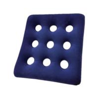 卧床神器病人臀部轮椅座垫褥疮坐垫充气坐痔疮垫屁股垫护理用品 乐惠植绒 蓝色 九孔坐垫 42*42