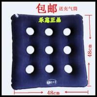 气垫乐 惠方形加厚充气坐垫加大老人防褥疮座垫圈轮椅坐垫包 藏青色 42*42