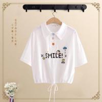 2021少女夏装12-15岁学院连衣裙条纹半身裙初中高中学生短袖套装 白T S 65-90斤左右