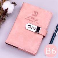 家庭理财笔记本密码记账本手帐明细账密码锁日记本日常开支理财本 B6密码本记账本-豆沙粉