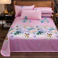 科莎凉席冰丝席三件套1.8米床夏季家用单件可机洗折叠空调软席子 伊人花海粉 0.9床适用[100x200]一件