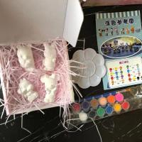 彩绘石膏娃娃白坯DIY填色儿童玩具创意涂鸦手工材料包一套八个 盒子随机发四个装