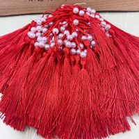 垂直流苏吊穗挂件diy发饰头饰蝴蝶结吊坠饰品发饰配件 红色 50根