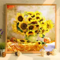 2021新款钻石画满钻向日葵十字绣水晶钻自己手工花贴画砖石秀2020 [满钻全贴]向日葵 [40*40cm]送全套工具包