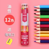 晨光无木可擦彩铅36色学生用儿童专业画画彩铅油性彩色铅笔套装 油性12色【送卷笔刀】
