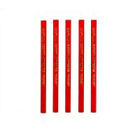 长城牌555木工铅笔中华长城铅笔椭圆黑芯粗芯特种铅笔画线工具 5支