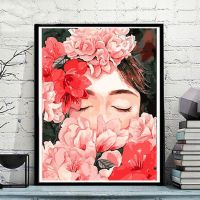 数字油画成人手工diy减压名画Q版蒙娜丽莎戴珍珠耳环的少女填充画 花宴少女09 40*50画布(无内框)