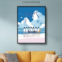 数字油画严浩翔少年时代团鹿晗易烊千玺人物手绘填充油彩装饰4050 22005少年时代 40x50无框[只有画布+颜料画笔