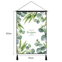 客厅装饰画卧室餐厅沙发背景通用床头墙壁画北欧风卧室楼道三联画 挂画-尤加利叶子 高67cm*宽47cm(送安装包)