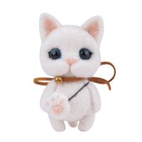 羊毛毡戳戳乐材料包仿真猫 创意猫咪公仔手工diy挂件摆件玩偶 提示:宝贝不是成品要自己做 非成品 送工具配件
