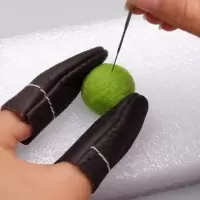 羊毛毡护指套 戳戳乐真皮加厚保护手指套 手工diy制作 新手工具 护指(拇指+食指)