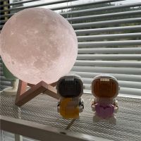 宇航员系列 小小的治愈太空人抱爱心拼接颗粒积木摆件 宇航员的月球[7cm]只有月球