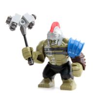 兼容乐高复仇者联盟反浩克钢铁侠重装机甲爱国者战争机器大人仔偶 654决斗浩克