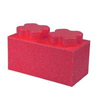 厂家直销大型泡沫EPP积木室内拼搭儿童围栏球池儿童乐园万能积木 红色双孔30*15*17.5cm一个