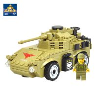 兼容乐高小颗粒积木军事男孩子乐高拼装益智坦克儿童玩具对战坦克 98402