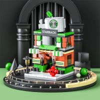 乐乐兄弟乐高积木拼装儿童玩具街景城市男孩5-14岁益智力拼图礼物 复古风咖啡厅/208颗粒/送起件器