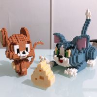 兼容乐高微砖石颗粒猫和老鼠拼装插积木摆件汤姆和杰瑞模型玩具 猫和老鼠(彩盒包装)