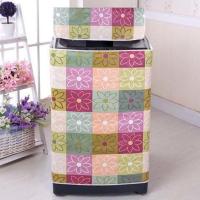 通用品牌洗衣机罩波轮全自动上开滚筒防水防晒洗衣机套加厚防尘罩 简约格格梅花(仅防水不防晒) A款S号 上开盖5.0-6.