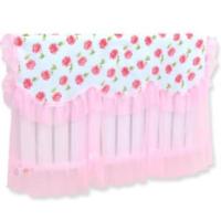 通用布艺蕾丝老式暖气片罩暖气片套罩防尘罩家用防尘套暖气装饰罩 粉色伊人 高80*宽60cm